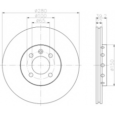 8DD 355 101-831 HELLA PAGID Тормозной диск