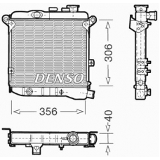 DRM09003 DENSO Радиатор, охлаждение двигателя