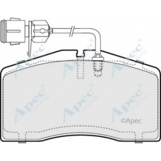 PAD1296 APEC Комплект тормозных колодок, дисковый тормоз