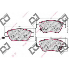 BP1822 DJ PARTS Комплект тормозных колодок, дисковый тормоз