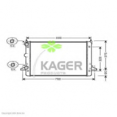 31-2303 KAGER Радиатор, охлаждение двигателя