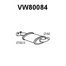 VW80084 VENEPORTE Средний глушитель выхлопных газов