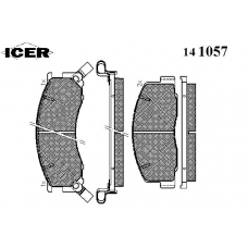 141057 ICER Комплект тормозных колодок, дисковый тормоз