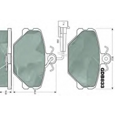 GDB833 TRW Комплект тормозных колодок, дисковый тормоз