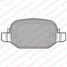 LP2475 DELPHI Комплект тормозных колодок, дисковый тормоз