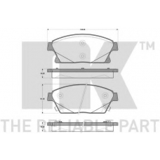 223646 NK Комплект тормозных колодок, дисковый тормоз