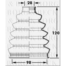 BCB2394 BORG & BECK Пыльник, приводной вал
