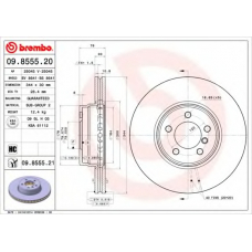 09.8555.21 BREMBO Тормозной диск