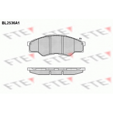 BL2536A1 FTE Комплект тормозных колодок, дисковый тормоз