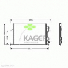 94-5110 KAGER Конденсатор, кондиционер