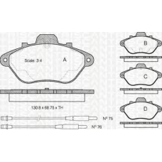 8110 38931 TRIDON Brake pads - front