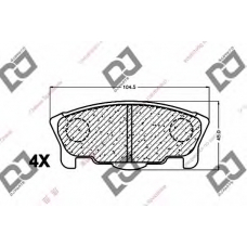 BP1426 DJ PARTS Комплект тормозных колодок, дисковый тормоз