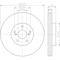 8DD 355 115-081 HELLA PAGID Тормозной диск