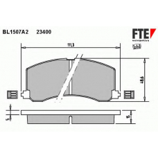 BL1507A2 FTE Комплект тормозных колодок, дисковый тормоз