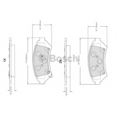 F 03B 150 046 BOSCH Комплект тормозных колодок, дисковый тормоз