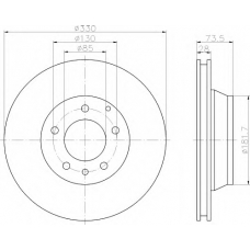 8DD 355 109-811 HELLA Тормозной диск