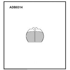 ADB0314 Allied Nippon Тормозные колодки