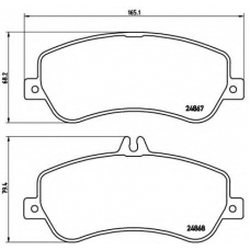 P 50 086 BREMBO Комплект тормозных колодок, дисковый тормоз