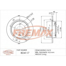 BD-4117 FREMAX Тормозной диск