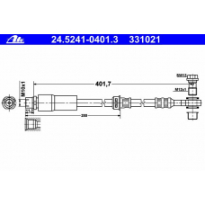 24.5241-0401.3 ATE Тормозной шланг