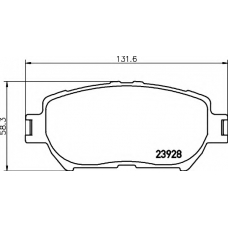 8DB 355 010-431 HELLA Комплект тормозных колодок, дисковый тормоз