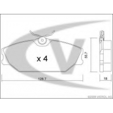 V46-0149 VEMO/VAICO Комплект тормозных колодок, дисковый тормоз