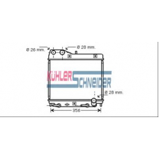 0100261 KUHLER SCHNEIDER Радиатор, охлаждение двигател