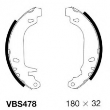 VBS478 MOTAQUIP Комплект тормозных колодок