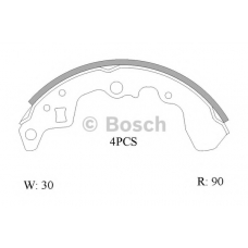 0 986 AB0 850 BOSCH Комплект тормозных колодок