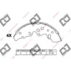 BS1290 DJ PARTS Комплект тормозных колодок