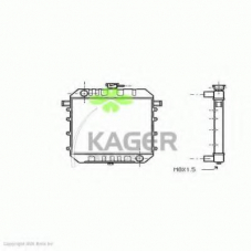31-2645 KAGER Радиатор, охлаждение двигателя