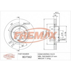 BD-7362 FREMAX Тормозной диск