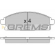 BP2857 BREMSI Комплект тормозных колодок, дисковый тормоз