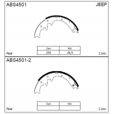 ABS4501 Allied Nippon Колодки барабанные