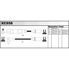 XC958 QUINTON HAZELL Комплект проводов зажигания