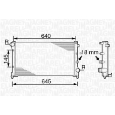 350213383000 MAGNETI MARELLI Радиатор, охлаждение двигателя