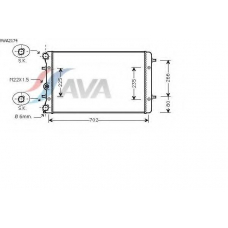 VWA2174 AVA Радиатор, охлаждение двигателя