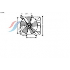 TO7504 AVA Вентилятор, охлаждение двигателя