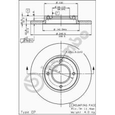 08.4967.20 BREMBO Тормозной диск