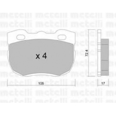 22-0177-1 METELLI Комплект тормозных колодок, дисковый тормоз