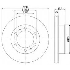 MDC2184 MINTEX Тормозной диск