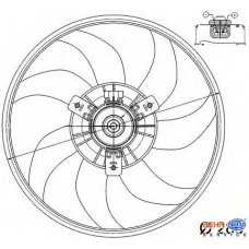 8EW 351 039-761 HELLA Вентилятор, охлаждение двигателя