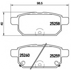 P 79 029 BREMBO Комплект тормозных колодок, дисковый тормоз