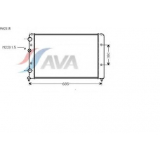 VW2115 AVA Радиатор, охлаждение двигателя