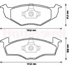 571923B BENDIX Комплект тормозных колодок, дисковый тормоз