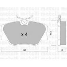 22-0061-0 METELLI Комплект тормозных колодок, дисковый тормоз