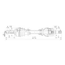 DRS6402.00 OPEN PARTS Приводной вал