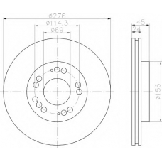 8DD 355 108-741 HELLA Тормозной диск