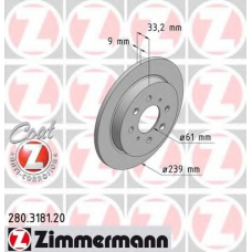 280.3181.20 ZIMMERMANN Тормозной диск