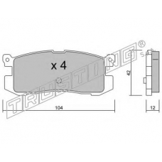 242.0 TRUSTING Комплект тормозных колодок, дисковый тормоз
